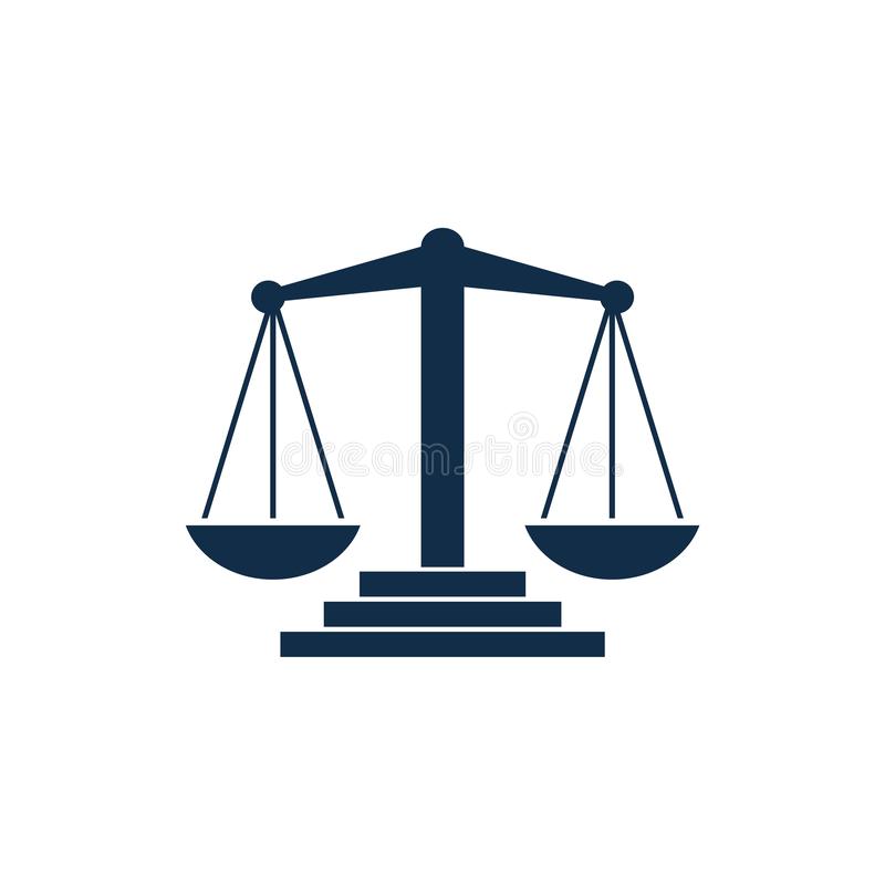 escala azul do projeto da ilustração símbolo de justiça ícones eps vetor apropriado para o logotipo escritório advogados ou 148518472