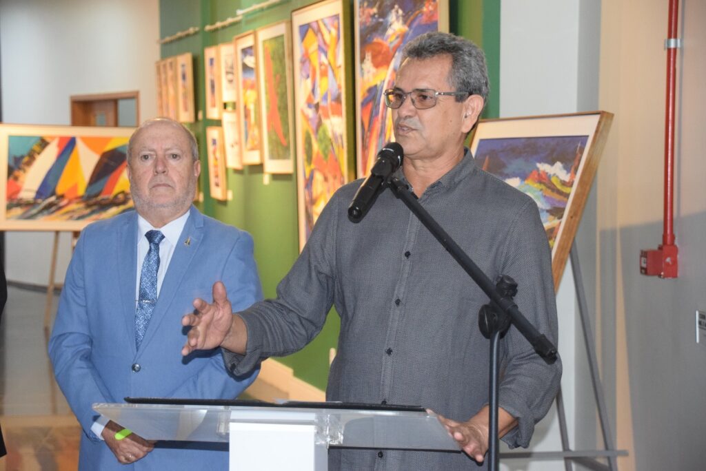 Eduardo Nicolau e Beto Lima na abertura da exposição